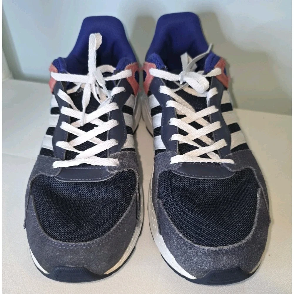 Adidas Cloudfoam Blue Chaos Legend Ink Shock Red‎ Men's Running Shoes 9 US